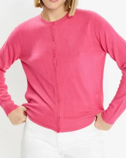 Cardigan en Maille fine Fanny rose