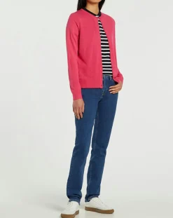 Cardigan en Maille fine Fanny rose