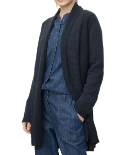 Cardigan long bleu marine