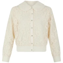 Cardigan Maille Dentelle ecru