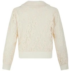 Cardigan Maille Dentelle ecru