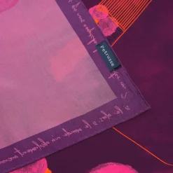 Carré 100% Soie Alice néon - 105x105 cm