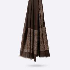 Carré 100% Soie Elisee moka - 130x200 cm