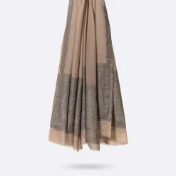 Carré 100% Soie Elisee sable - 130x200 cm