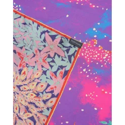 Carré 100% Soie Idylle néon - 105x105 cm