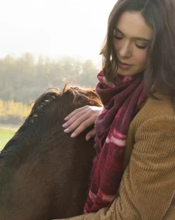 Carré en Laine mélangée Allure fuchsia - 120x120 cm