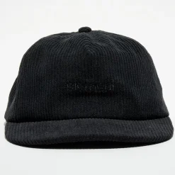 Casquette en Velours côtelé Lodge noire