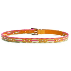 Ceinture en Cuir Dinka ocre