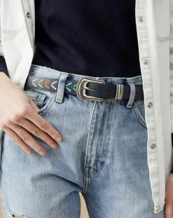 Ceinture en Cuir Kimmy marine