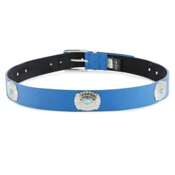 Ceinture en Cuir Kishi bleue