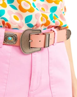 Ceinture en Cuir Kishi rose