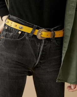 Ceinture en Cuir Sabas maïs