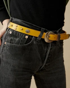 Ceinture en Cuir Sabas maïs