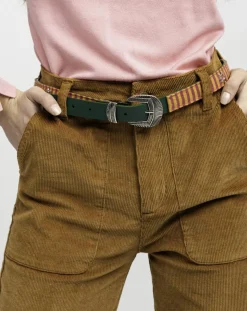 Ceinture en Cuir Sayulita verte