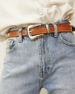 Ceinture tressée Renaldo marron