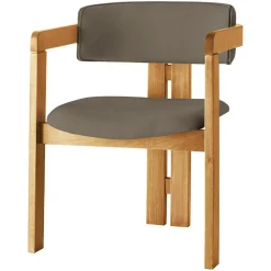 Chaise Co chêne/marron - 58x76x49 cm