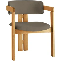 Chaise Co chêne/marron - 58x76x49 cm