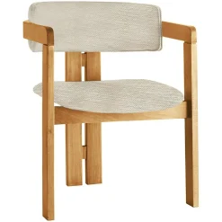 Chaise Co gris clair/chêne - 58x76x49 cm