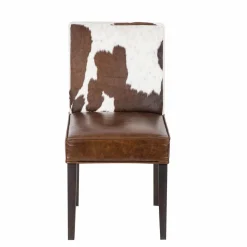 Chaise en peau de vache Acacia Savage Naturel - 46x50x88 cm