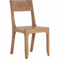 Chaise exotique naturelle acacia arad marron - 43x50x85 cm