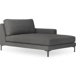 Chaise Longue Droite Venus gris foncé - 160x104x90 cm