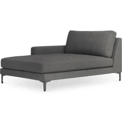 Chaise Longue Gauche Venus gris foncé - 160x104x90 cm