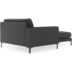 Chaise Longue Gauche Venus gris foncé - 160x104x90 cm