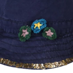 Chapeau Isolde en Coton bleu foncé