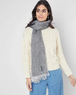 Écharpe 100% Lin Volage Graphite - 60x190 cm