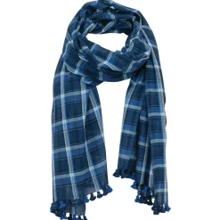 Écharpe Amares en Coton bleue - 85x200 cm