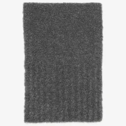 Écharpe en Laine mélangée et bouclée gris foncé