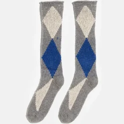 Chaussettes Fosa bleu marine/moutarde