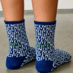 Chaussettes hautes en Coton mélangé Flope imprimées bleues