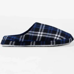 Chaussons à carreaux bleus