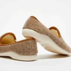 Chaussons charentais fourrés en Laine beiges