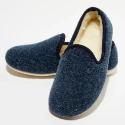 Chaussons charentais fourrés en Laine marine