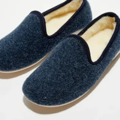 Chaussons charentais fourrés en Laine marine