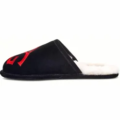 Chaussons en Cuir Scuff Logo noirs