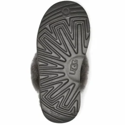 Chaussons en Peau de Mouton métallisé Cozy Glitter noir