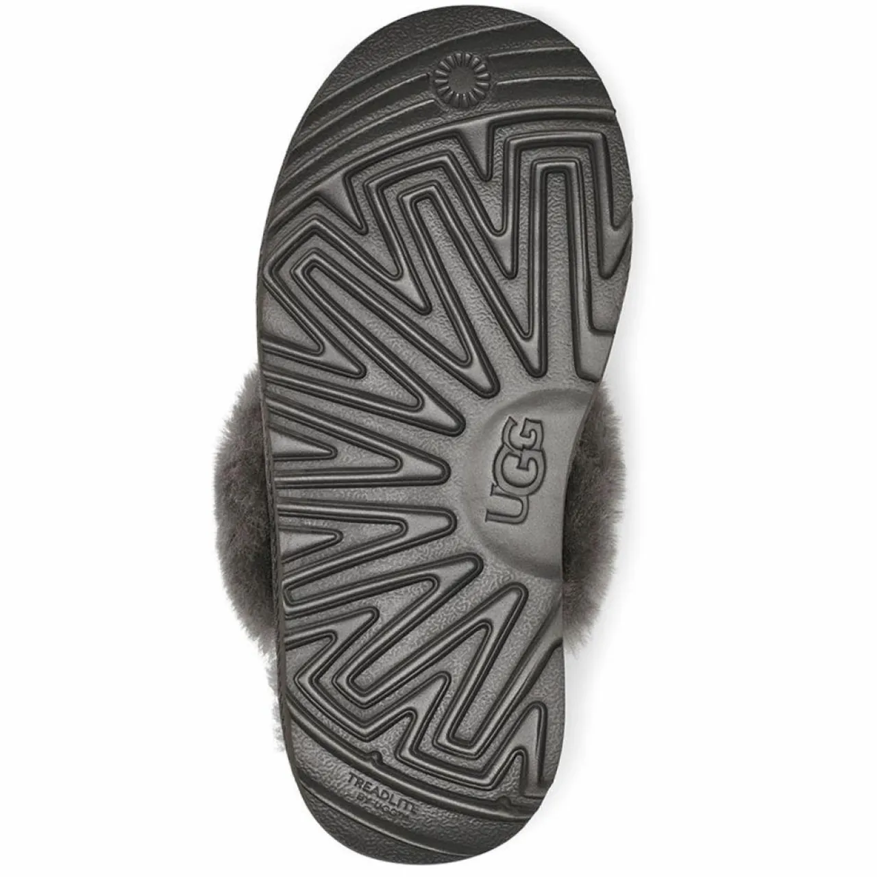 Chaussons en Peau de Mouton métallisé Cozy Glitter noir