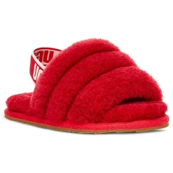 Chaussons en Peau de Mouton Fluff Yeah rouges