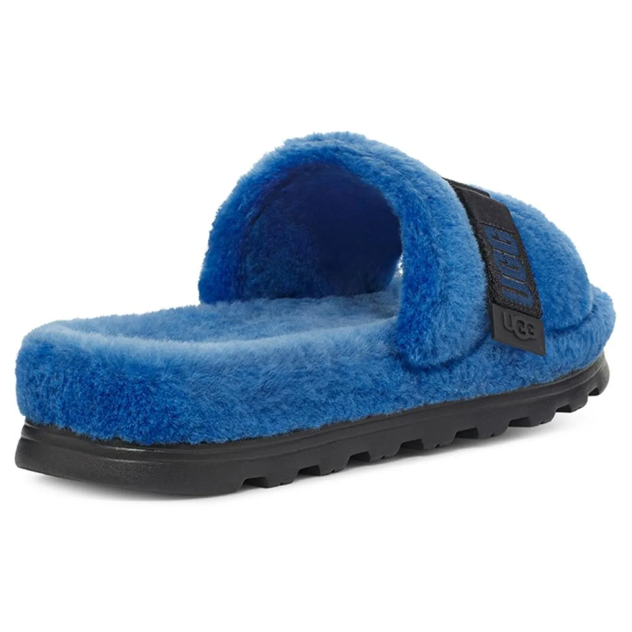 Chaussons en Peau de Mouton Fluff Up bleues