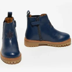 Chelsea boots en Cuir Boutchou marine