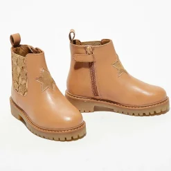 Chelsea boots en Cuir Boutchou camel