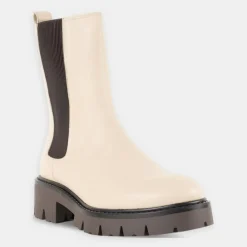 Chelsea Boots en Cuir écrues