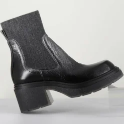 Chelsea boots en Cuir Gusto anthracite - Talon 6 cm