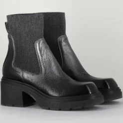 Chelsea boots en Cuir Gusto anthracite - Talon 6 cm