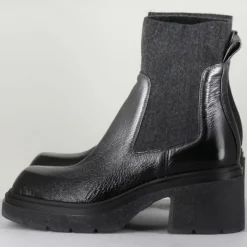 Chelsea boots en Cuir Gusto anthracite - Talon 6 cm