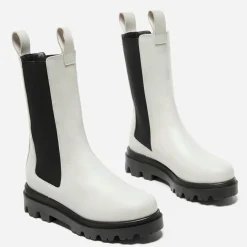 Chelsea boots en Cuir Lia crème