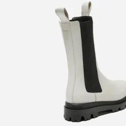 Chelsea boots en Cuir Lia crème